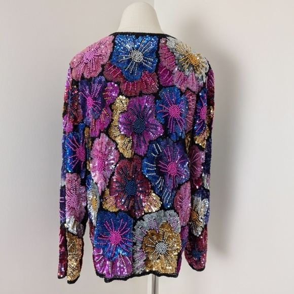 80's Beaded Sequin Cardigan/Jacket - Picture 8 of 13
